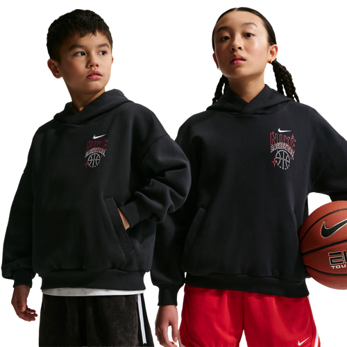 BOYS - Nike Flc Oversized Hoodie Hbr - Black/White