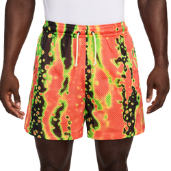 Men's - Nike Dri-FIT 5 Inch Mesh Print Shorts - Turf Orange/Pale Ivory