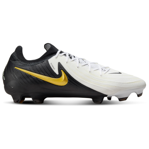 

Nike Mens Nike Phantom GX II Pro FG - Mens Soccer Shoes White/Black/Metallic Gold Coin Size 10.0