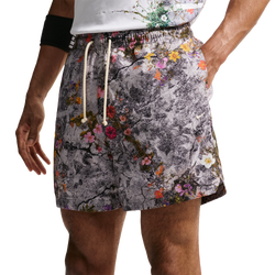 Men's - Nike Dri-FIT SI Practice Mesh AOP 5" Shorts - Cement Grey/Pale Ivory