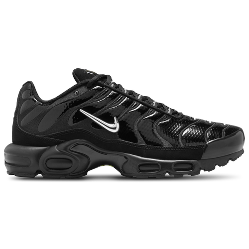 

Nike Mens Nike Air Max Plus Premium - Mens Running Shoes Black/Metallic Silver/Volt Size 10.0