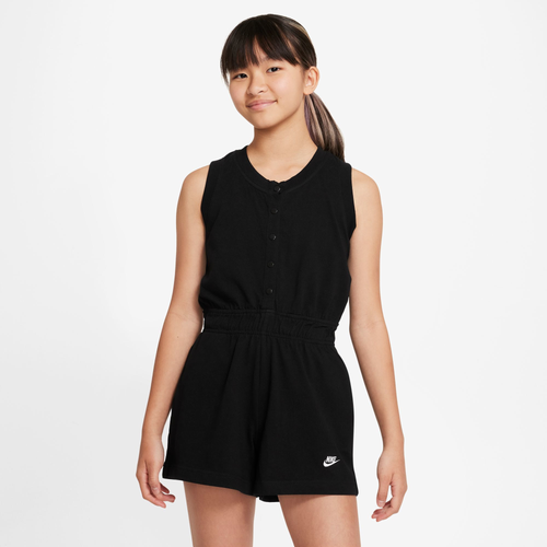 

Girls Nike Nike Romper Jersey Solid - Girls' Grade School Black/White Size L