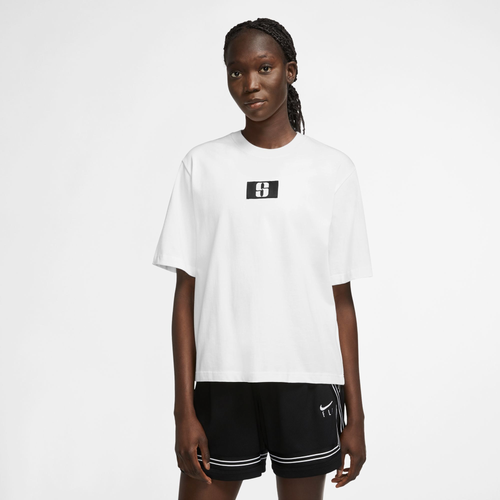 

Nike Womens Nike Sabrina Boxy T-Shirt - Womens White Size L