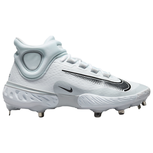 

Nike Mens Nike Alpha Huarache Elite 4 Mid Cleats - Mens Baseball Shoes White/Black Size 7.0