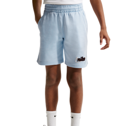 Boys' Grade School - Nike NSW Club French Terry Short - Hydrogen Blue/Sail/Anthracite