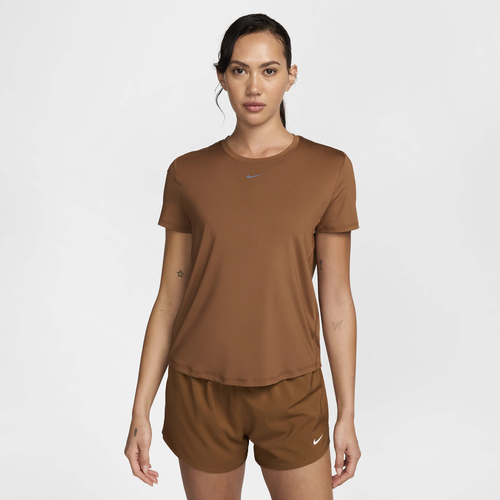 

Nike Womens Nike One Classic DF SS Top - Womens Lt British Tan/Black Size M