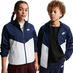 Boys' Grade School - Nike Windrunner Hooded Jacket - Midnight Navy/White/White