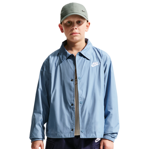 BOYS - Nike NSW Repel Club Woven Coach Jacket - Work Blue/White