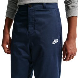 Boys' Grade School - Nike NSW Club Woven Everyday Pant - Midnight Navy/White