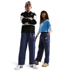 Boys' Grade School - Nike NSW Club Woven Cargo Pants - Midnight Navy/White