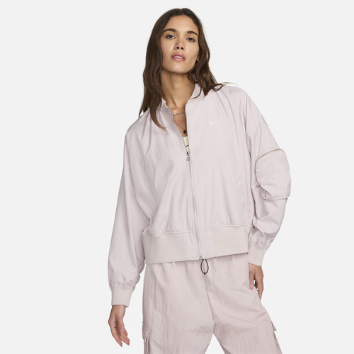 Shop Nike Womens  Essential Os Bober Jacket In Platinum Violet/sail