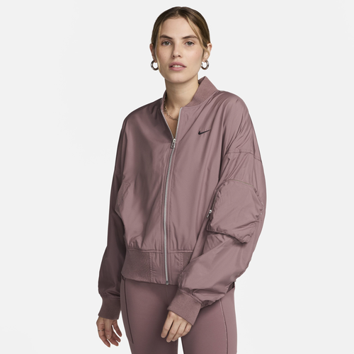 Nike Womens  Essential Os Bober Jacket In Smokey Mauve/black