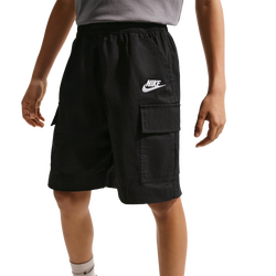Boys' Grade School - Nike NSW Club Woven Cargo Short - Black/White