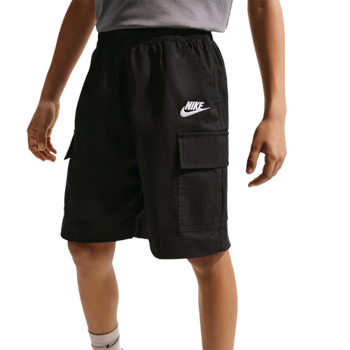 BOYS - Nike NSW Club Woven Cargo Short - Black/White