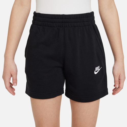 

Girls Nike Nike NSW Club FT 5" Shorts - Girls' Grade School Black/Black Size L