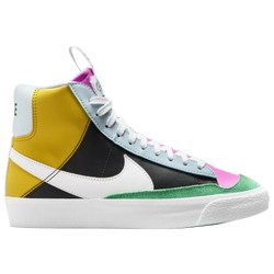 Boys' Grade School - Nike Blazer Mid '77 SE - White/Black/Bronzine