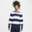 Nike Club Stripe Heavyweight French Terry Crew - Men's White/Sail/Midnight Navy