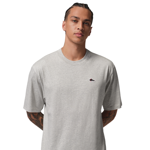  - Jordan Sneaker Patch Short Sleeve Crew - Grey