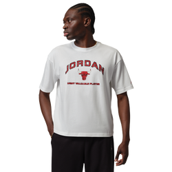 Men's - Jordan Flight Essential Boxy Graphic Short Sleeve Crew - White/Red