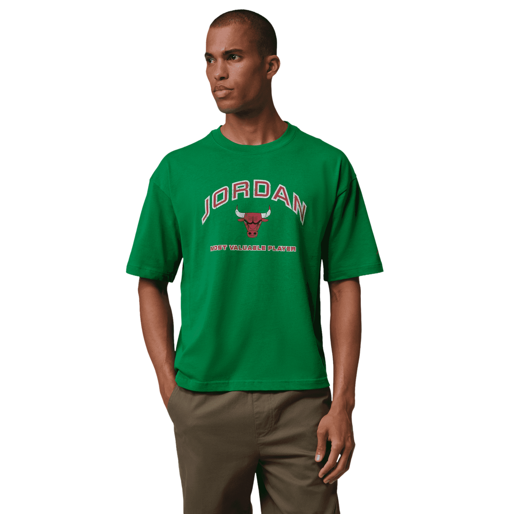 Representative product-family photo: Jordan Flight Essential Boxy Graphic Short Sleeve Crew. Pictured option and availability are unverified.