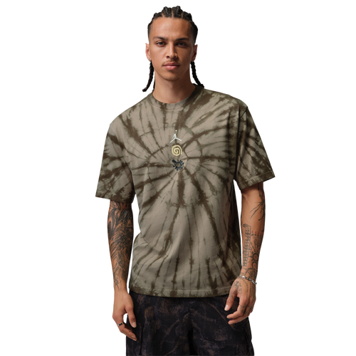  - Jordan Brooklyn Tie Dye Festival Short Sleeve Crew - Khaki