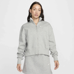 Women's - Nike NSW Phoenix OS Fleece Track Jacket - Dark Grey Heather/Sail