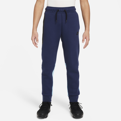 

Nike Boys Nike NSW Tech Fleece Pants - Boys' Grade School Midnight Navy/Aquarius Blue Size S