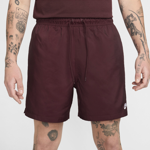 

Nike Mens Nike Club Flow Shorts - Mens Burgundy Crush/White Size M