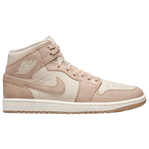 Women's - Jordan AJ1 MID SE - White/Brown
