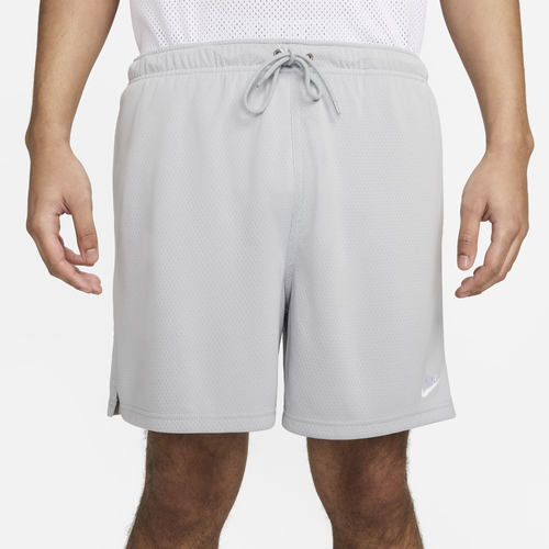 Shop Nike Mens  Club Flow Mesh Shorts In Lt Smoke Grey/white
