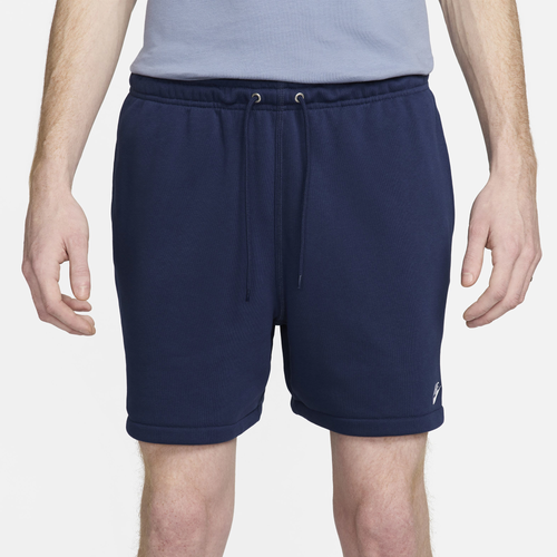 

Nike Mens Nike Club Flow French Terry Shorts - Mens Midnight Navy/Midnight Navy/White Size L