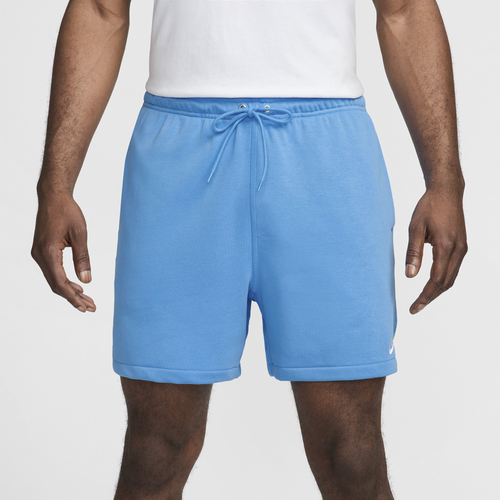 

Nike Mens Nike Club Flow French Terry Shorts - Mens University Blue/University Blue/White Size XL