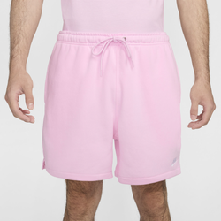 Men's - Nike Club Flow French Terry Shorts - Pink Foam/White/Pink Foam