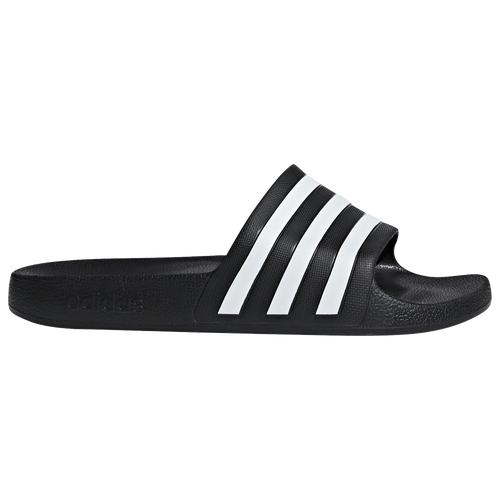 Adidas Originals Black Adilette Slides In Black/white