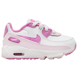 Boys' Toddler - Nike Air Max 90 - White/Playful Pink/Pink Foam