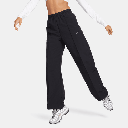 Nike Trend Woven Baggy Parachute Pants In Black In Black/white