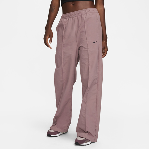 

Nike Womens Nike Trend Woven Mid Rise Pants - Womens Smokey Mauve/Black Size L
