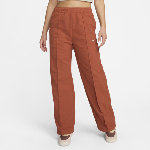 Shop Nike Womens  Trend Woven Mid Rise Pants In Sail/burnt Sunrise