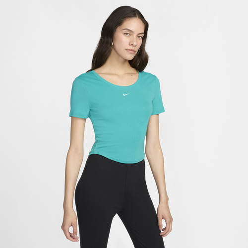 

Nike Womens Nike Chill Knit Mini Rib Top - Womens Dusty Cactus/Sail Size S