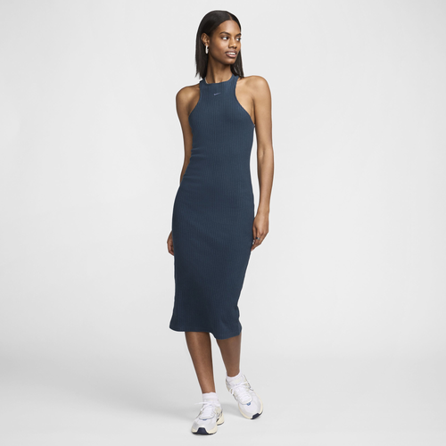 

Nike Womens Nike Chill Knit Rib Dress - Womens Armory Navy/Armory Navy Size XL