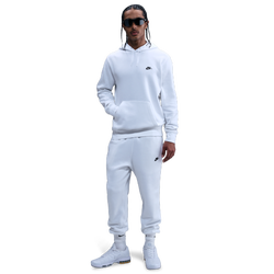 Men's - Nike Club Pullover Hoodie - White/Black/Black