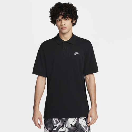 

Nike Mens Nike Club SS Polo Pique - Mens Black/White Size M