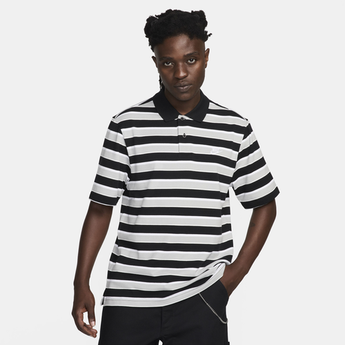 

Nike Mens Nike Club Stripe Polo - Mens Black/White Size S