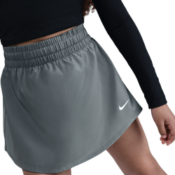 Girls' Grade School - Nike One Dri-FIT High Rise Skort - Smoke Grey/White