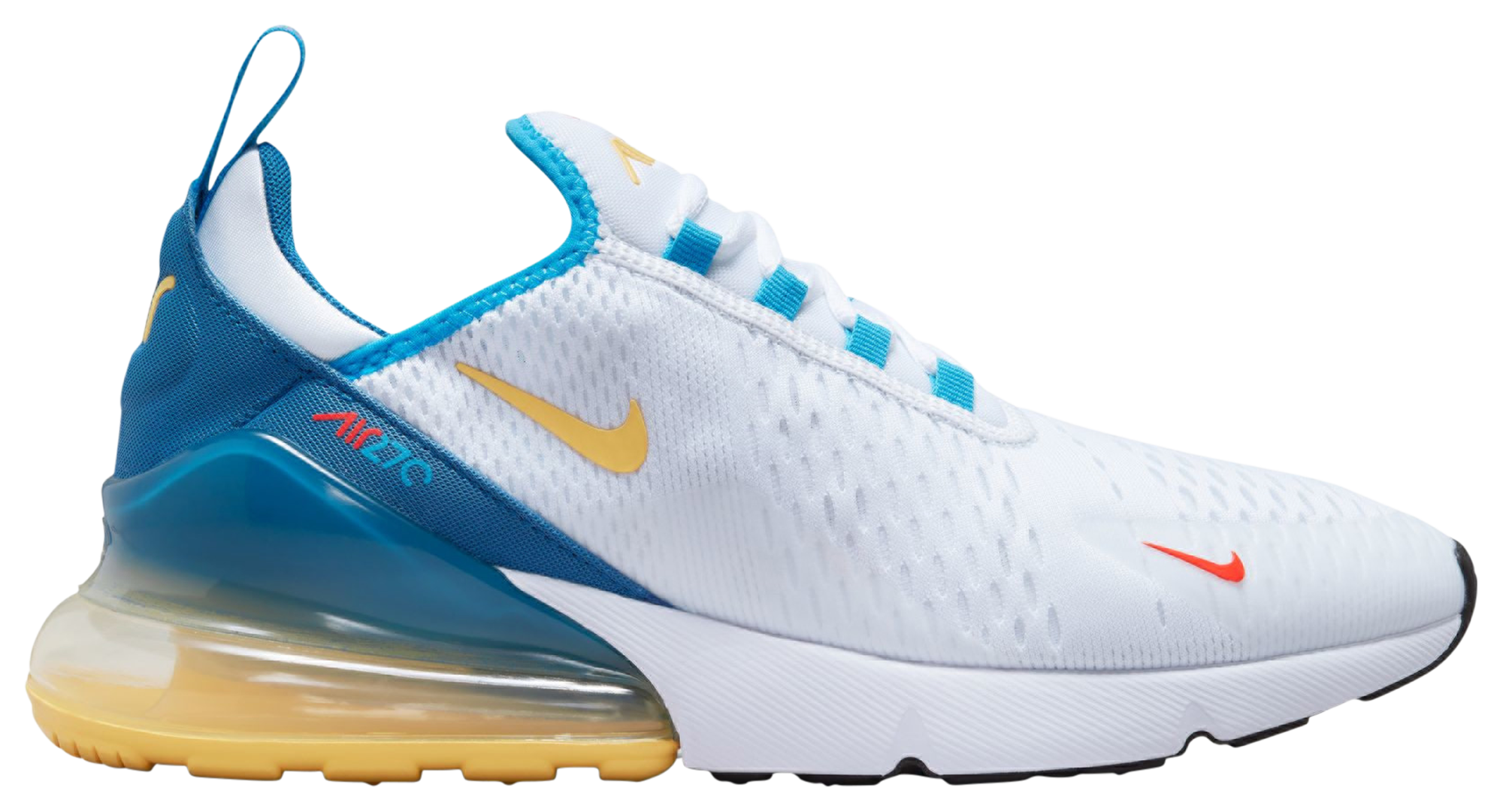 Men's Nike Air Max 270 Shoes 10.5 White/Citron Pulse-Blue