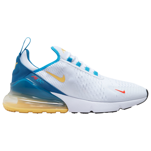 Nike Men's Air Max 270 Shoes In White/citron Pulse/industrial Blue