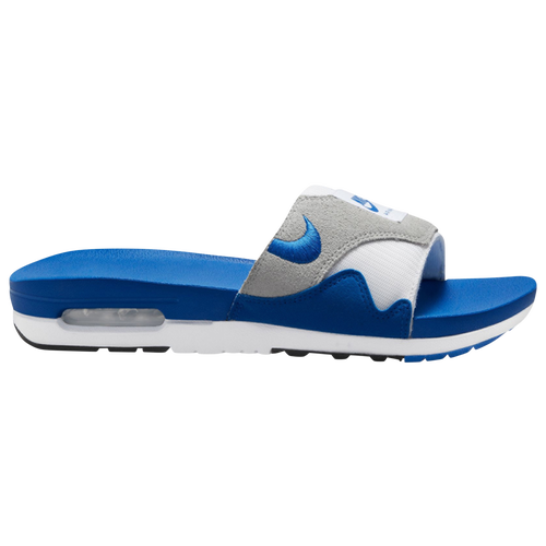 

Nike Mens Nike Air Max 1 Slide - Mens Shoes White/Royal/Black Size 12.0