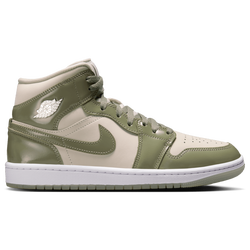 Women's - Jordan AJ 1 Mid - Silver/Seaglass