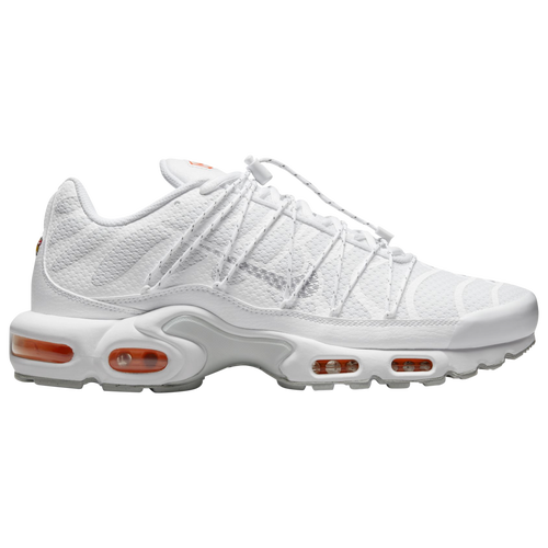 Nike Mens  Air Max Plus Utility In White/pure Platinum/safety Orange