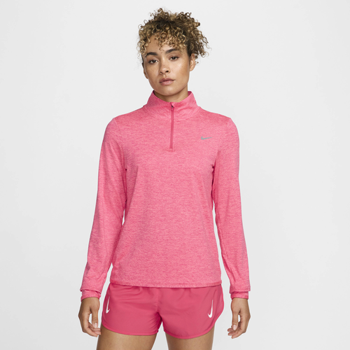 

Nike Womens Nike Swift Element Dri-FIT UV Half-Zip - Womens Hot Punch/Aster Pink/Heather Size L